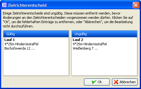 Zielrichterentscheide korrigieren
