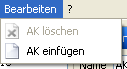 Menü: Bearbeiten
