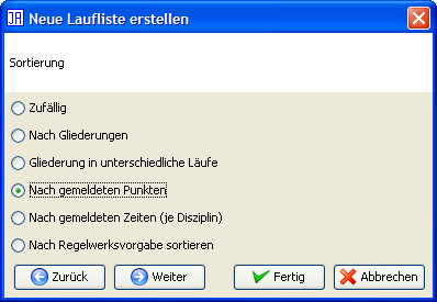Schritt 5: Sortierung festlegen