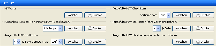 Drucken: Zusatzwertung-Liste